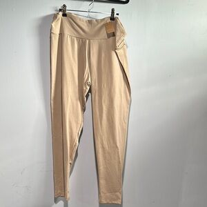 Beige High-Waisted Leggings